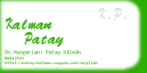 kalman patay business card