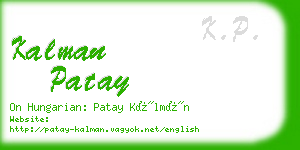 kalman patay business card